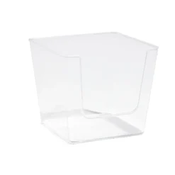 Gifi Aménagement Salle De Bain^Boîte de rangement salle de bain plastique transparent 16,5x16,5xH14,5 cm
