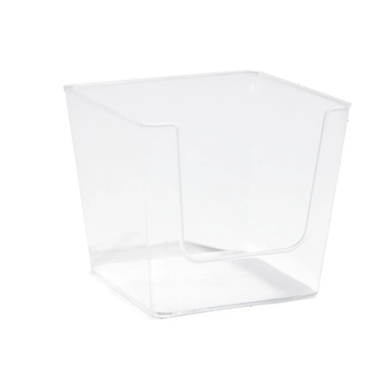 Gifi Aménagement Salle De Bain^Boîte de rangement salle de bain plastique transparent 16,5x16,5xH14,5 cm