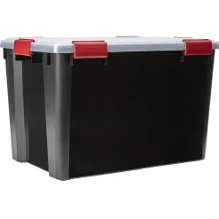 Gifi Rangement|Boîte de rangement étanche 70 L avec couvercle