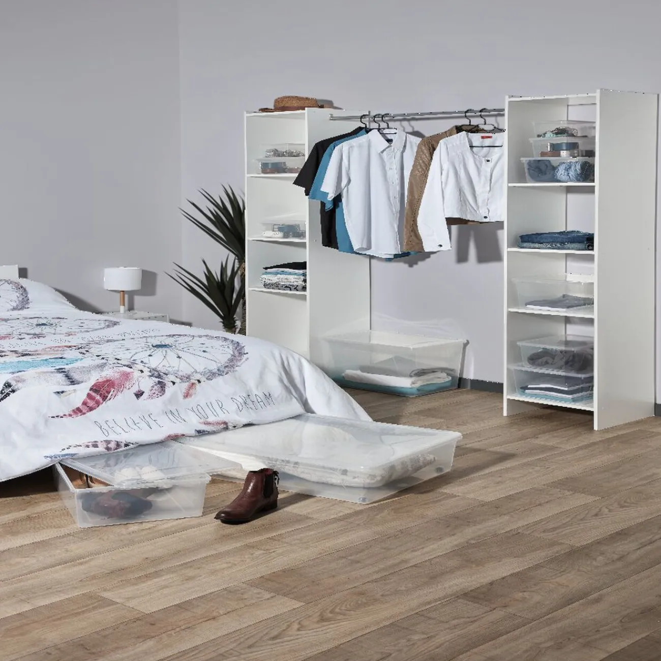 Gifi Rangement|Boîte de rangement transparente 10 L