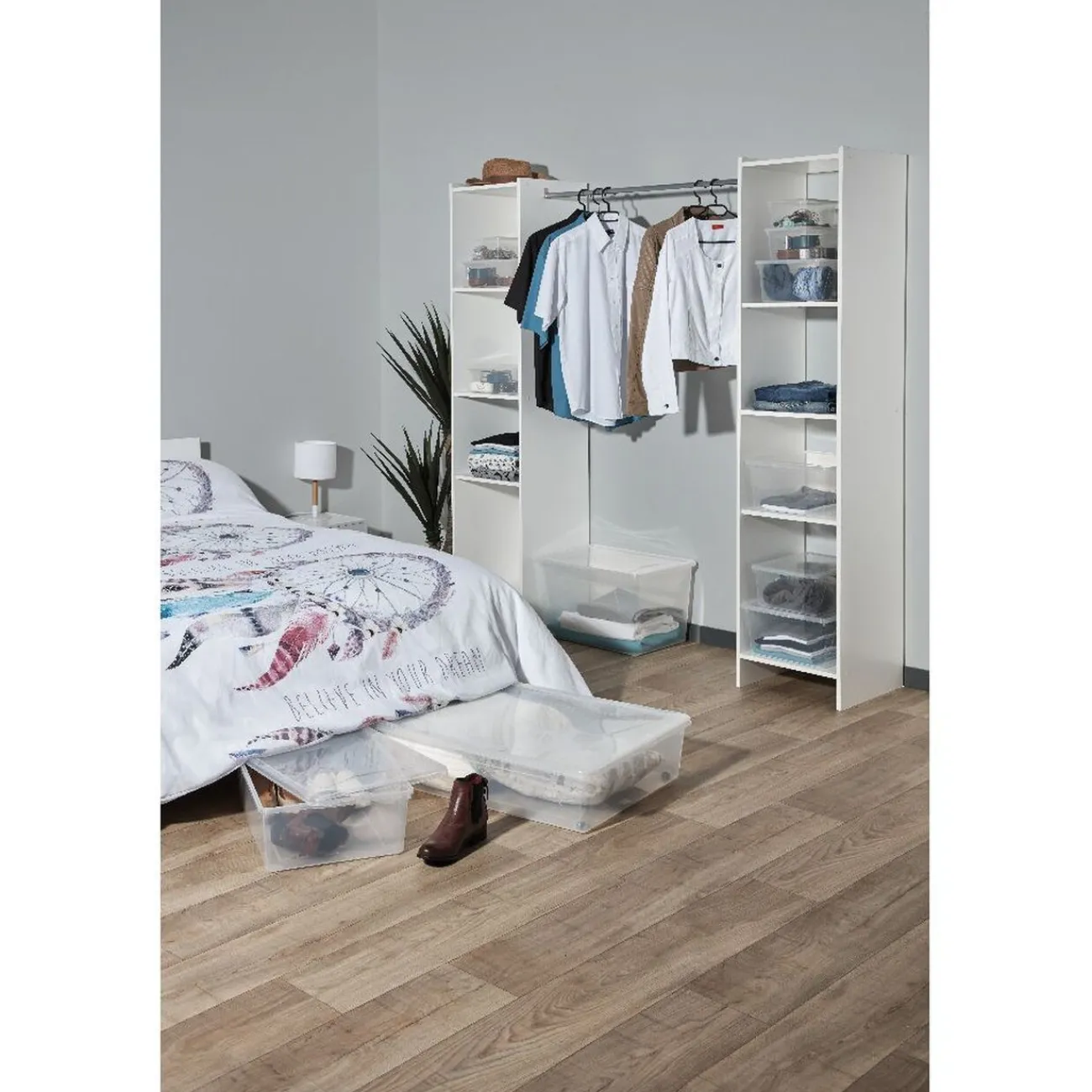 Gifi Rangement|Boîte de rangement transparente 10 L