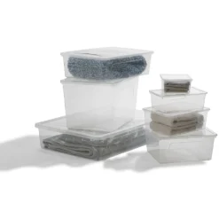 Gifi Rangement|Boîte de rangement transparente 18 L