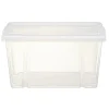Gifi Rangement|Boîte de rangement transparente avec couvercle 30L