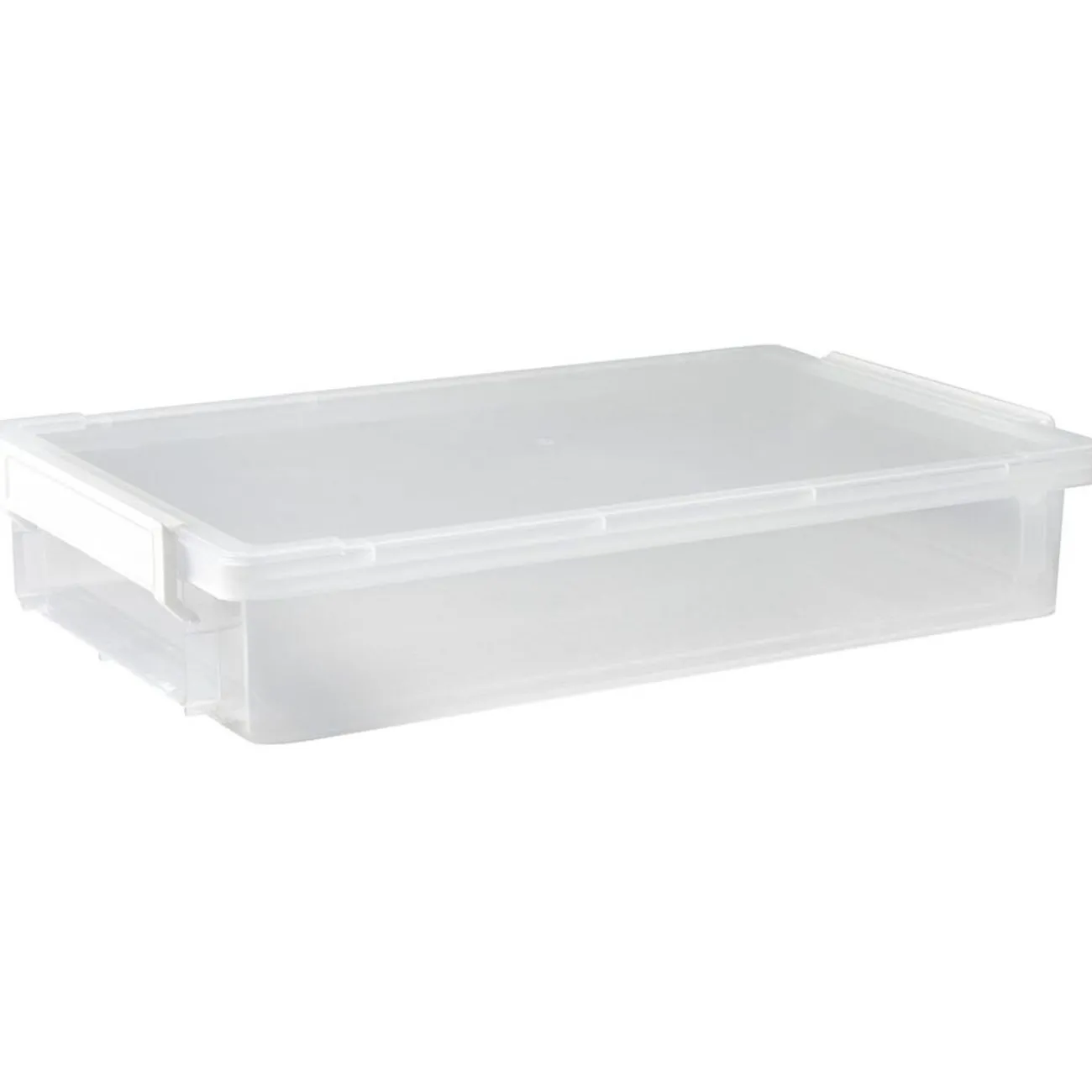 Gifi Rangement|Boîte de rangement transparente A4 fermeture clip 4L