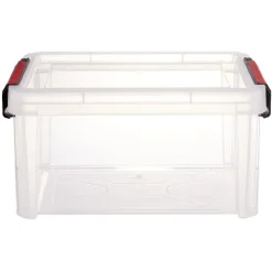 Gifi Rangement|Boîte de rangement transparent avec fermeture à clips 5L