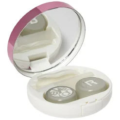 Gifi Beauté^Boîte de transport pour lentilles de contact rose ou bleu