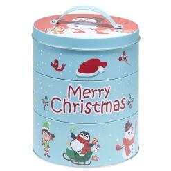 Gifi Boîte en métal 3 niveaux design Noël