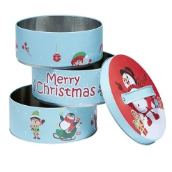 Gifi Boîte en métal 3 niveaux design Noël