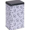 Gifi Boîte en métal imprimé feuillage 13x10xH20cm