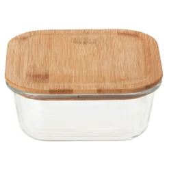 Gifi Boîte en verre et bambou 800 ml
