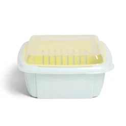 Gifi Boîte égouttoir plastique vert anis 22x22xH10cm