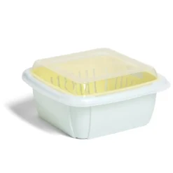Gifi Boîte égouttoir plastique vert anis 22x22xH10cm