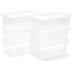 Gifi Rangement|Boîte 6L plastique transparent x6