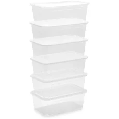 Gifi Rangement|Boîte 6L plastique transparent x6