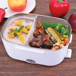 Gifi Boîte lunch chauffante 2 compartiments 1 cuillère