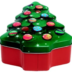 Gifi Boîte métal sapin de Noël