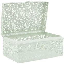 Gifi Rangement|Boîte métallique à motif ajouré dentelle