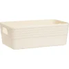 Gifi Aménagement Salle De Bain^Boîte plastique beige 20x11xH7cm
