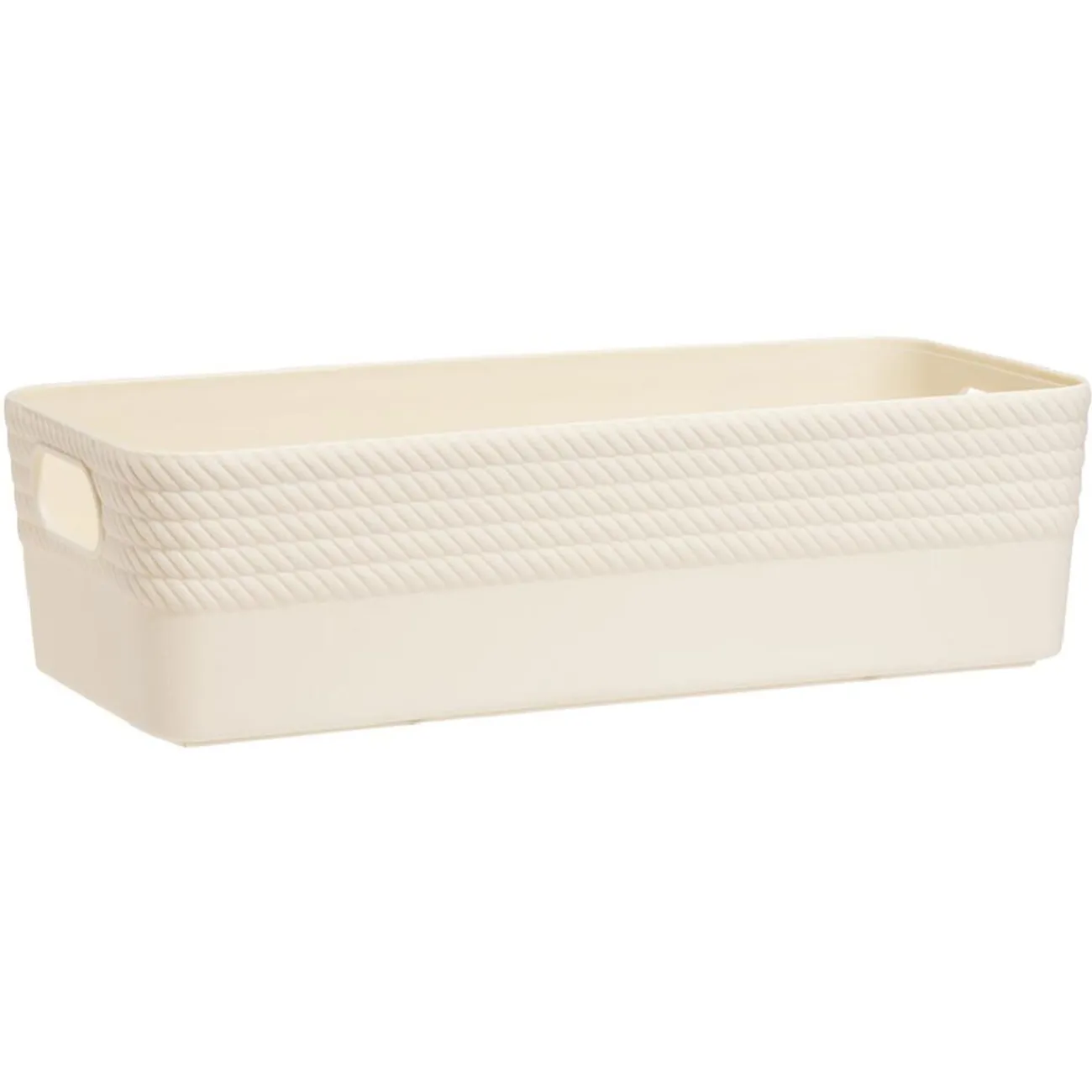 Gifi Aménagement Salle De Bain^Boîte plastique beige 25x11xH7cm