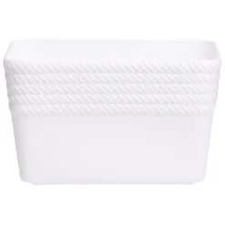 Gifi Aménagement Salle De Bain^Boîte plastique blanc 14x11xH8,5cm