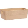 Gifi Aménagement Salle De Bain^Boîte plastique nude 20x11xH7cm