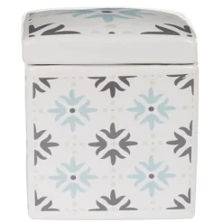 Gifi Nettoyage Et Entretien|Boîte poubelle à coton blanche carreau de ciment