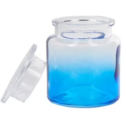 Gifi Nettoyage Et Entretien|Boîte poubelle à coton effet tie and die bleu