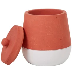 Gifi Nettoyage Et Entretien|Boîte poubelle à coton effet béton brique blanc