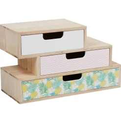 Gifi Rangement|Boîte range bureau 3 tiroirs Sweet exotic