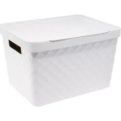 Gifi Entretien Du Linge|Boîte rangement en plastique design relief 17,5L
