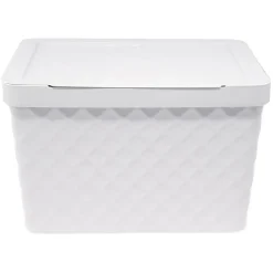 Gifi Entretien Du Linge|Boîte rangement en plastique design relief 17,5L