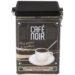 Gifi Boîte rectangulaire en métal design café noir