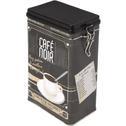 Gifi Boîte rectangulaire en métal design café noir