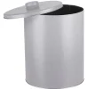 Gifi Boîte ronde cylindrique métal grise XL avec couvercle