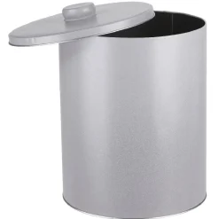 Gifi Boîte ronde cylindrique métal grise XL avec couvercle