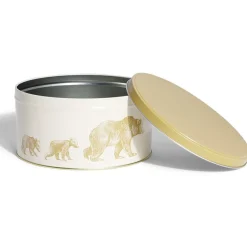 Gifi Boîte ronde en métal Ø16,7cm motif ours jaune