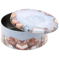 Gifi Boîte ronde en métal pour gâteaux de Noël