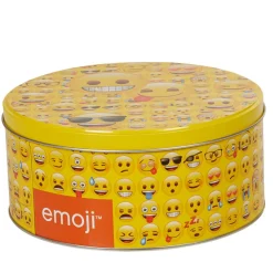 Gifi Rangement|Boîte ronde métallique design Emoji