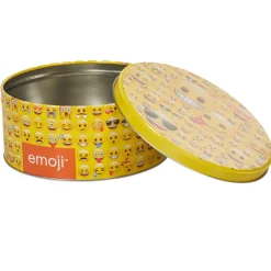 Gifi Rangement|Boîte ronde métallique design Emoji