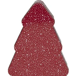 Gifi Rangement|Boîte sapin de Noël rouge étoilé