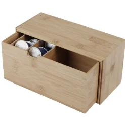 Gifi Boîte tiroir à dosettes bambou naturel