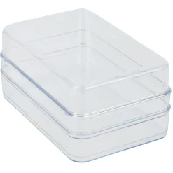 Gifi Boîte transparente à 2 niveaux pour frigo 2,5L - L.21,5x14,5xH10,5cm