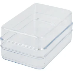 Gifi Boîte transparente à 2 niveaux pour frigo 2,5L - L.21,5x14,5xH10,5cm