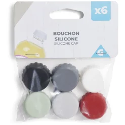 Gifi Bouchon de bouteille en silicone x6