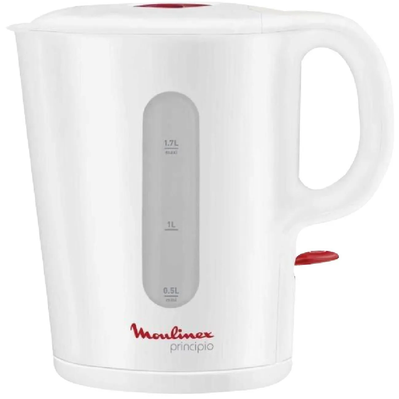 Gifi Bouilloire Principio Moulinex blanc et rouge 1,5 L