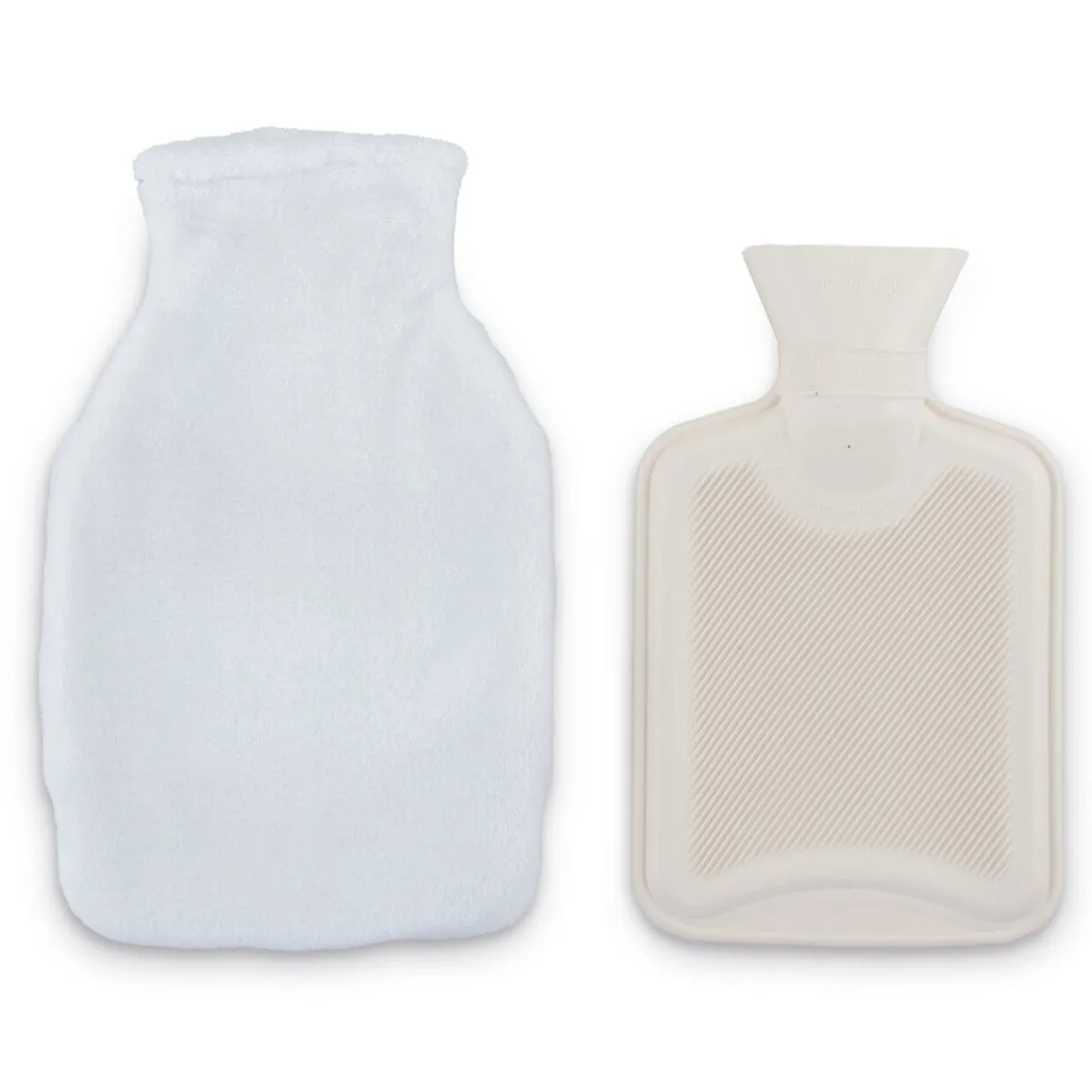 Gifi Bien-Être^Bouillotte chauffe mains 780ml effet fourrure grise 16x25cm