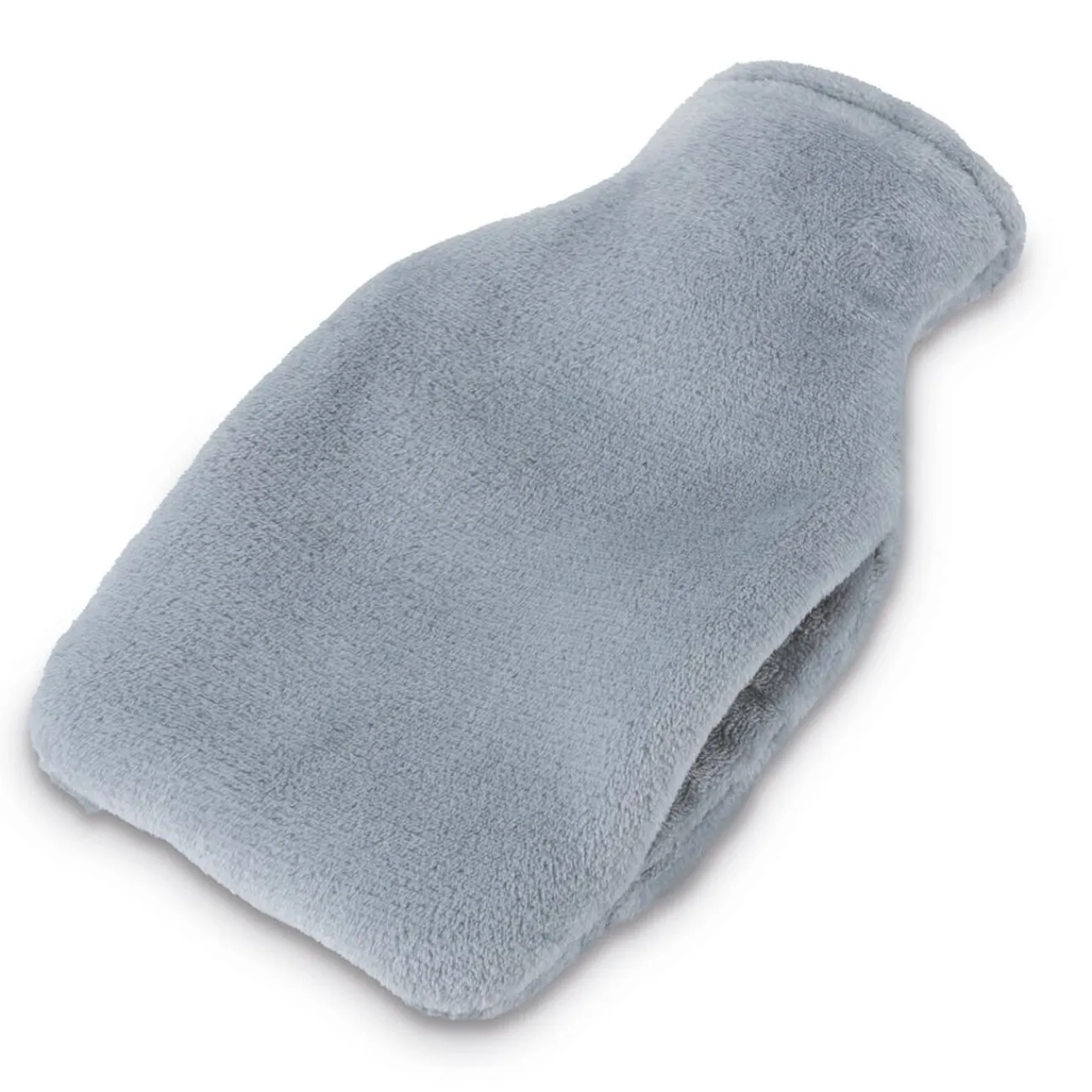 Gifi Bien-Être^Bouillotte chauffe mains 780ml effet fourrure grise 16x25cm