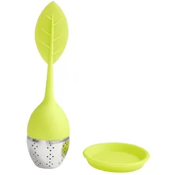 Gifi Boule à thé avec poignée et coupelle vert