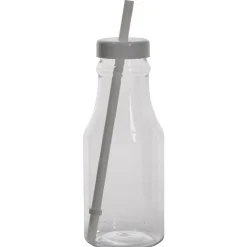 Gifi Bouteille en plastique avec paille colorée x10