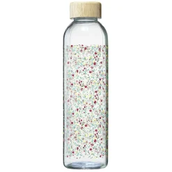 Gifi Bouteille en verre 730 ml motif floral multicolore